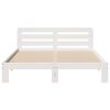 vidaXL Letto senza Materasso Bianco 135x190 cm Legno Massello di Pino