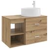 vidaXL Set di mobili per il bagno 2 pz Rovere Artigianale