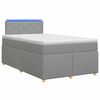 vidaXL Letto box spring con materasso Grigio Chiaro 120 x 200 cm