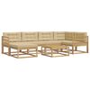 vidaXL Set di divani da esterno 7 pcs Bianco e Beige