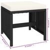 vidaXL Set da Pranzo per Esterni 6 pz con Cuscini in Polyrattan Nero