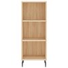 vidaXL Credenza Rovere Sonoma 34,5x34x180 cm in Legno Multistrato