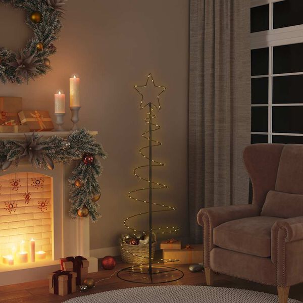 vidaXL Albero di Natale a LED 100 LED Bianco Caldo 150 cm
