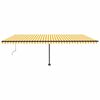 vidaXL Tenda da Sole Autoportante Automatica 600x350 cm Gialla Bianca