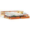 vidaXL Dormeuse Letto Estraibile e Cassetti Marrone Cera 80x200cm Pino