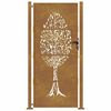 vidaXL Cancello da giardino 100x200 cm in acciaio Corten con design ad albero