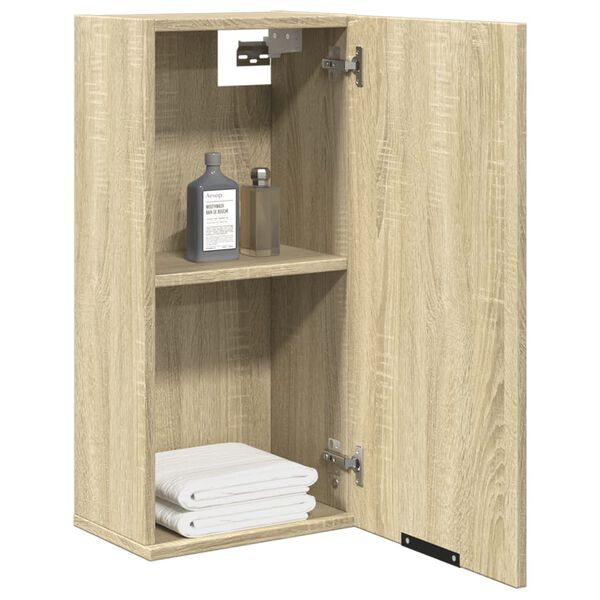 vidaXL Mobile da Bagno a Parete Rovere Sonoma 32x20x67 cm