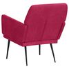 vidaXL Poltrona Rosso Vino 62x79x79 cm Velluto
