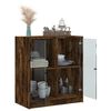 vidaXL Mobile con Ante in Vetro Rovere Fumo 68x37x75,5 cm
