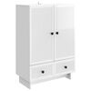 vidaXL Credenza Bianco Lucido 66 x 34,5 x 95 cm Legno ingegnerizzato
