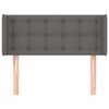 vidaXL Testiera ad Orecchio Grigio 83x16x78/88 cm in Similpelle