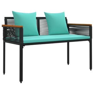 vidaXL Panchina da esterno 2 -Seater 117 x 54 x 74.5 cm polyrattan