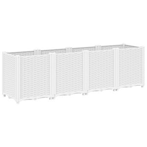 vidaXL Fioriera da Giardino Bianca 160x40x53 cm in PP