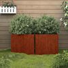vidaXL Fioriere 2 pz 49x47x46 cm Acciaio Corten