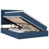 vidaXL Letto con contenitore e materasso Blu 140 x 200 cm Tessuto