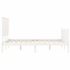 vidaXL Giroletto con Testiera Bianco Small Double Legno Massello