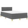 vidaXL Letto a Sorgente LED Grigio scuro 120 x 190 cm Tessuto