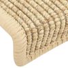 vidaXL Tappetini per scale 15 pz 65x21x4 cm Beige chiaro Semicircolari Grandi