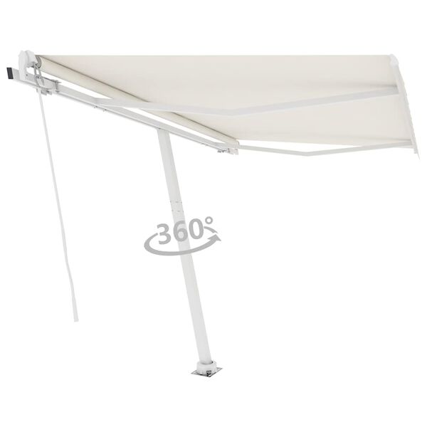 vidaXL Tenda da Sole Automatica Autoportante 300x250 cm Crema