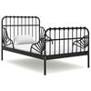 vidaXL Giroletto Estendibile Nero in Metallo 80x130/200 cm