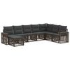 vidaXL Set Divano da Giardino 8 pcs Grigio e Grigio Scuro polyrattan