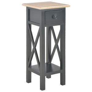 vidaXL Tavolino Laterale Nero 27x27x65,5 cm in Legno