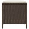 vidaXL Set Divano da Giardino 4 pz con Cuscini Marrone in Polyrattan