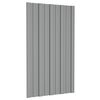 vidaXL Pannello per tetto 12 pcs Grigio 80 x 45 cm Acciaio zincato