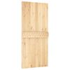 vidaXL Porta Scorrevole con Set Hardware 95x210 cm Legno Massello Pino