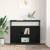 vidaXL Credenza Rovere Nero 100 x 35 x 80 cm Legno multistrato