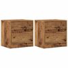 vidaXL Comodini Legno Antico 2 pz 40x30x40 cm in Legno Multistrato
