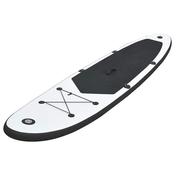 vidaXL Set Tavola da SUP Gonfiabile Nero e Bianco