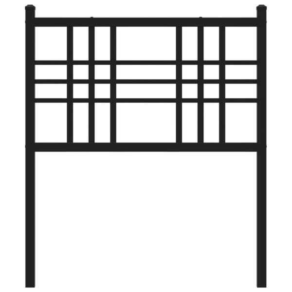 vidaXL Testiera in Metallo Nero 80 cm