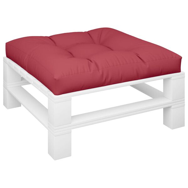 vidaXL Cuscino per Pallet Rosso Vino 80x80x12 cm in Tessuto