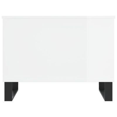 vidaXL Tavolino Salotto Bianco Lucido 60x44,5x45 cm Legno Multistrato