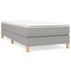 vidaXL Struttura Letto a Rete a Molle Grigio Chiaro 90x200 cm Tessuto