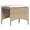 vidaXL Set Divano da Giardino 5 pz con Cuscini Beige in Polyrattan