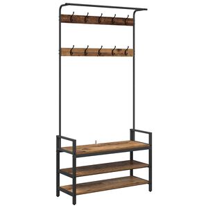 vidaXL Appendiabiti Legno vecchio 95 x 34 x 184 cm Legno multistrato
