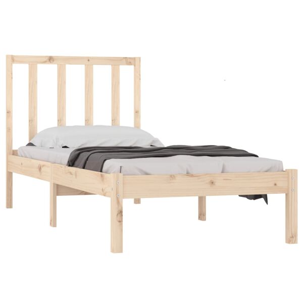 vidaXL Giroletto senza Materasso 75x190 cm in Legno Massello di Pino
