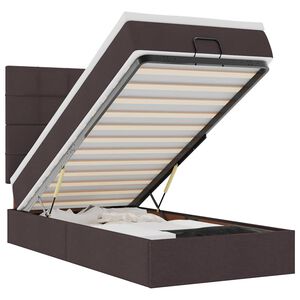 vidaXL Struttura Letto Pouf con Materasso 90x190 cm in Tessuto