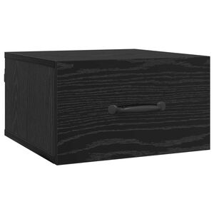 vidaXL Armadio da Notte Rovere Nero 35 x 35 x 20 cm Legno multistrato