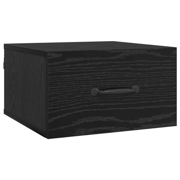 vidaXL Armadio da Notte Rovere Nero 35 x 35 x 20 cm Legno multistrato