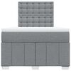 vidaXL Giroletto a Molle con Materasso Grigio Chiaro 120x190cm Tessuto