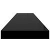 vidaXL Scaffali a Parete 4 pz Nero Lucido 120x23,5x3,8 cm in MDF
