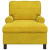 vidaXL Chaise Lounge con cuscino Giallo 91 x 157 x 91 cm Velluto