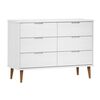 vidaXL Cassettiera MOLDE Bianca 113x40x80 cm in Legno Massello di Pino