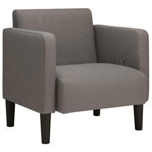 vidaXL Divano Sedia con Braccioli Grigio Chiaro 54 cm Tessuto a Coste