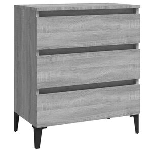 vidaXL Credenza Grigio Sonoma 60x35x69 cm in Legno Multistrato