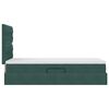 vidaXL Letto con contenitore e materasso Verde Scuro 100 x 200 cm