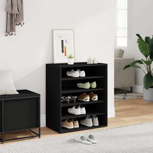 vidaXL Scarpiera Nera 60x35x70 cm in Truciolato